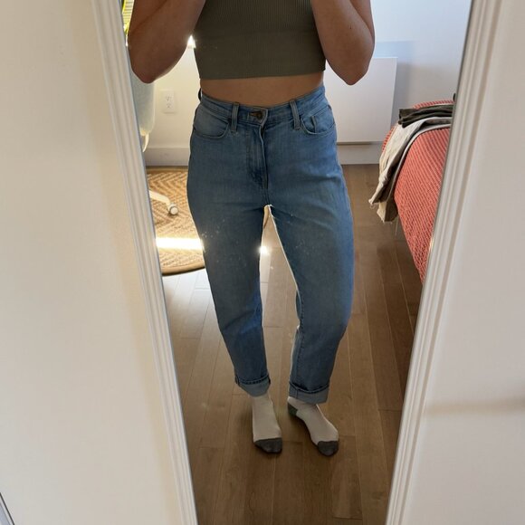 Fidelity Denim Jeans High Waist Straight Leg - Size 26 - Picture 4 of 7